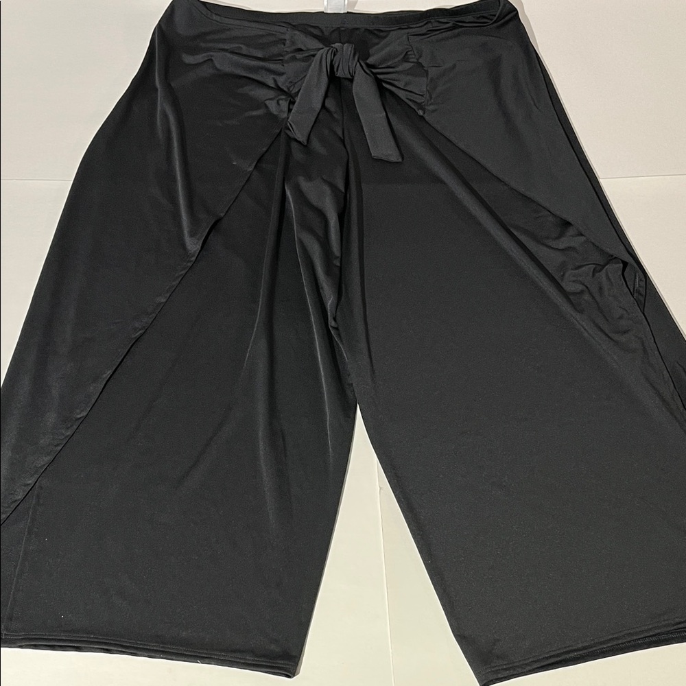 Lands' End Swimwear Coverup Wide Leg Pants Resortwear 1X 16W-18W Beach Bikini